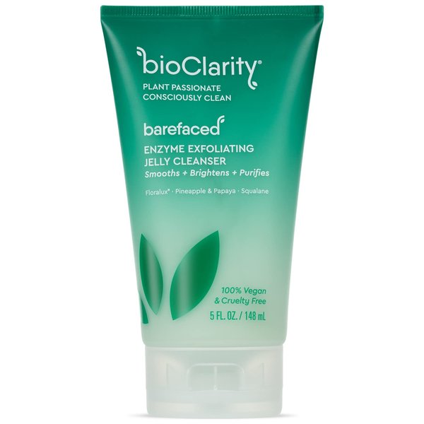 BioClarity Exfoliating Jelly Cleanser | Barefaced Gentle Exfoliation by Pineapple & Papaya | 100% Vegan, Cruelty-Free, For all Skin Types