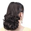 HSPCYGG Dark Brown Ponytail Extensions Fake Claw Clip Ponytails Synthetic Hair Extension 12" Wavy 3.8 OZ Curly Hairpieces Women Wig Yaki Fluffy¬ Tangled