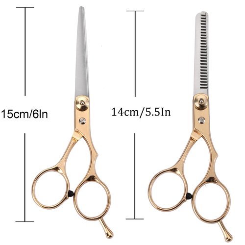 Hair Scissors Thinning Shears for Hair Cutting, Fcysy 6 Inches Barber Scissors Hair Cutting Kit, Wig Trimming Scissors Texturizing Shears Set, Haircut Shears Hair Dresser Scissors for Dog Men Women