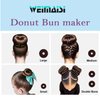 Hair Bun Shaper Set, include 3 pieces Bun Donut, 2 pieces French twist hair fold wrap snaps, 10 pieces Bobby pins and 10 pieces Elastic Bands for Women Kids Hair Bun Maker Kit – Chocolate Brown Color