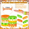 Erweicet Fall Party Favors 72 PCS Autumn Slap Bracelet DIY Stickers Plastic Straws Silicone Bracelets Tattoo Stickers Gift Bags for Kids Fall Harvest Party Classroom Rewards Goodie Bag Filler