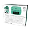 Jensen Teal Modern Home Audio CD Player Tabletop Stereo Dual Alarm Clock Digital FM Radio | Top-Loading CD/MP3/WMA Player | USB Charging Port 2.1A | Headphone Jack | 0.9 Display Green LED (Renewed)