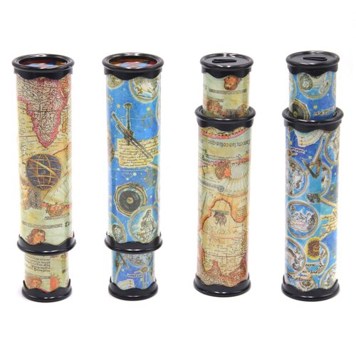 FIVOENDAR Magic Kaleidoscope, 4 Pack for Kids Adults 3D Mirror Lens Kaleidoscope Party Favors Stretchable Long Classic Kaleidoscope Toy Educational Science Developmental Toy (Two Colors)