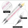 Vikerer 2 Pack Rhinestone Picker, Diamond Painting Dotting Pen Dual-end Rhinestones Pickup Tool for Nail Gems Flatback Swarovski Crystal Nail Art DIY Decoration Tool with 2 Extra Tips