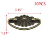 T Tulead Antique Looking Drawer Pulls Jewelry Cabinet Handles Box Pull Bronze Vintage Tool Box Handle Knob Pack of 10 (1.53-Inch Hole to Hole)