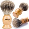 Perfecto 100% Original Pure Badger Shaving Brush, Engineered for The Best Fathers Day Gift. All Methods, Safety Razor, Double Edge Razor, Straight Razor, Shaving Razor, Gift for Dad Badger Brush.