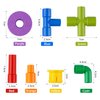 Joqutoys STEM Building Blocks Toy, 72 Pieces Creative Pipe Tube Sensory Toys, Construction Set Build Bicycle, Tank, Scootie, Motor Skills Endless Design Educational Learning Toys for Kids Aged 3+