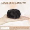 HANYUDIE Space Bun Hair Pieces Claw Clip in Hair Bun Mini Bun Hair Scrunchies Extension for Women Girls 2PCS Natural Black