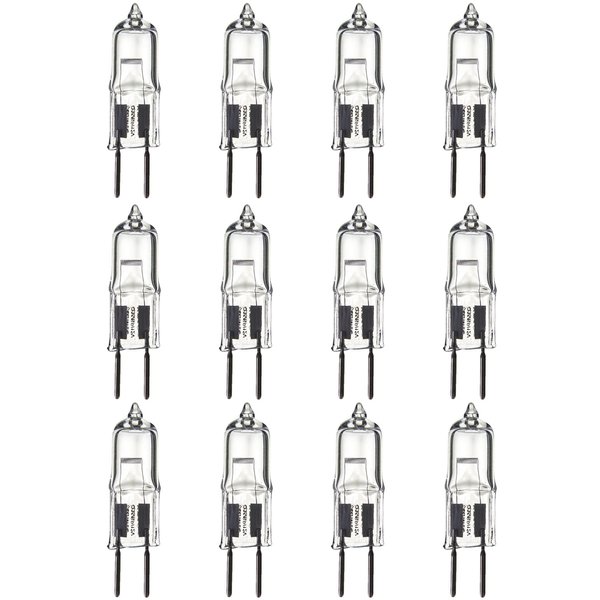 Sunlite 40615-SU Q35/GY6/12V Halogen 35-Watt Single Ended T3.5 Light Bulb, 525 Lumens, 12 Volts, GY6.35 (Bi-Pin) Base, Clear, 2000 Hour Life Span, 3200K - Warm White 12 Pack