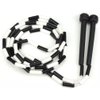 Black and White 7-foot Jump Rope with Plastic Segmentation by K-Roo Sports