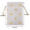 G2PLUS Small Drawstring Gift Bags,20PCS Cotton Burlap Drawstring Pouches Halloween Candy Bags Yellow Daisy Treat Bags Wedding Party Favor Jewelry Pouches for Gift,Holiday,Home Supplies(3.5'' x 4.7'')