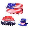HZEYN 3PCS 4th of July Claw Clip American Flag Star Hair Clip for Women Thick Thin Hair Fourth of July Independence Day Patriotic Hair Barrette Accessories