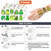 Cute Frog Temporary Tattoos Sticker Theme Themed Birthday Party Supplies Favors Decorations Decor 8 Sheets 85PCS Funny Tattoo Stickers Gifts for Kids Girls Boys Class School Rewards Carnival Christmas
