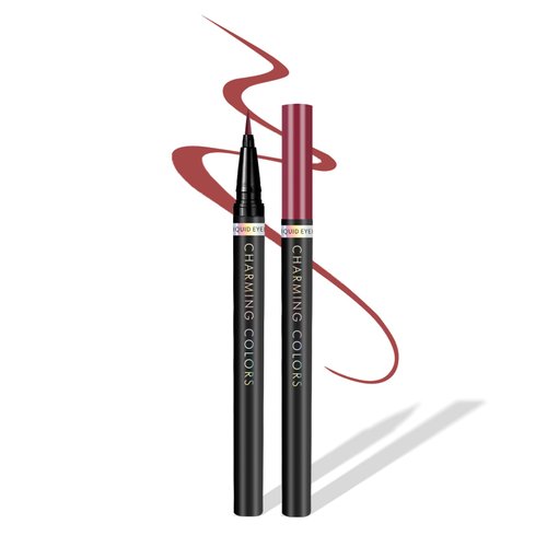 Music Flower Eyeliner Pen,Colored Matte Liquid Eyeliner Waterproof Smudge Resistant with Precise Tip (Wine red)