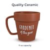 Upper Midland Products Gardener Mug Coffee Plant Novelty Ceramic Mug & Shovel Spoon Gifts for Gardener Women, Man, Son & Daughter present for Nature Lovers, Holidays, Birthday Gifts