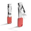MR.GREEN Compact Nail Clippers Foldable Nail Cutters Manicure Tools Portable Fingernail Clipper with Key Chain Nail Scissors (Red)