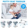 Orzbow Portable Potty Training Toilet for Boys and Girls with Storage Bag - Foldable Travel Potty Chair, Toddler Potty Seat for Indoor and Outdoor, Easy to Clean, Includes Free 40pcs Travel Bags(Gray)