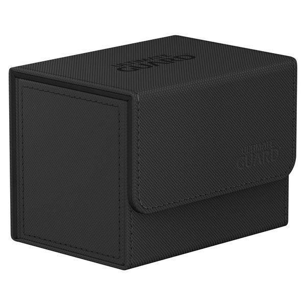 Ultimate Guard Sidewinder 80+, Deck Box for 80 Double-Sleeved TCG Cards, Black, Magnetic Closure & Microfiber Inner Lining for Secure Storage