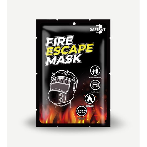 Emergency Fire Escape Smoke Face Cover Mask – Home Essentials For Survival Rescue Device Protection with Moisture Barrier, Heat-Resistant Goggles, & Calming Extracts (Use it in case of fire)