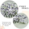Latious Crystal Bride Wedding Hair Comb Silver Flower Bridal Hair Clip Rhinestones Hair Piece Wedding Hair Accessories for Women and Girls