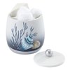 Avanti Linens - Covered Jar, Multipurpose Countertop Organizer, Oceanscape Inspired Home Decor (Blue Lagoon Collection)