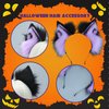 Kidukso Halloween Animal Ears Headdress Headwear Cat Dog Wolf Fox Ears Headband Furry Animal Ears Hairband Halloween Cosplay Costume Accessories Handmade Adult Fur Ears Anime Dress Up Props Purple