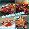 30PCS Party Favors for Kids Fire Truck Building Set - City Police Car Building Toys for Gift Bag Stuffer - Mini Block Construction Vehicle Classroom Prizes for Boys Toys 6-12