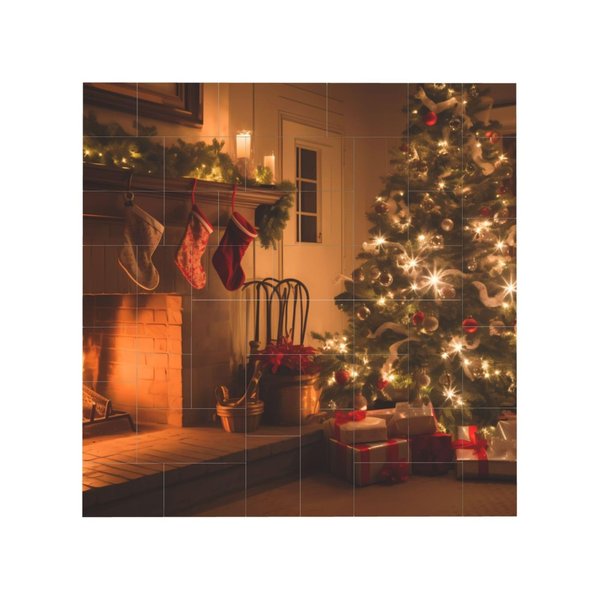 BQIUULO Christmas Ornament Hanging Accessories Building Brick Block Puzzle Square Shaped Christmas Birthday Gifts