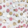 Champagne Gold Dusty Pink Decorations Circle Dots Garland Gold Pink Nude Neutral Cream White Boho Hanging Polka Dot Streamer for Bridal Shower Birthday Wedding Engagement Baby Shower Party Supplies