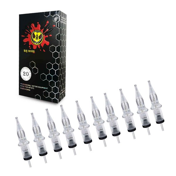 BIGWASP (4th Gen) 50pcs Assorted Disposable Cartridge Tattoo Needles Round Liner Mixed 3RL 5RL 7RL 9RL 11RL (#10 Bugpin RL)