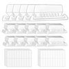File Folder Tabs, 100+200 Sets Hanging File Folder Tabs with Inserts for Hanging Folders, 2 Inch Clear Plastic Hanging File Tabs for Quick Identification