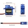 D-FLIFE 4pcs SG90 Micro Servo Motor Mini Servo SG90 9g Servo Kit for RC Helicopter Airplane Car Boat Robot Arm/Hand/Walking/Servo Door Lock Control with Cable