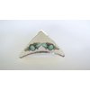 Generic Turquoise blue triangle metal native tribal hair claw clip fine thin hair