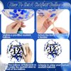 RUMIA Blue 12th Birthday Balloons 24Pcs Navy Blue Black Silver Happy 12th Birthday Latex Balloons Confetti Balloons for Boy Girls 12th Birthday Anniversary Party Decorations Supplies 12 inches