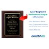 Customized Retirement Plaque Award – Laser Engraved Personalized Gift – Choose Your Size – Customize Now! (9x12)