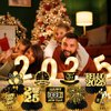 New Year Table Decorations 2025,9pcs Happy New Year Honeycomb Centerpiece Black and Gold New Years Eve Table Centerpiece,New Years Eve Party Supplies 2025 for New Years Celebratory