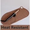 Heat Resistant Silicone Makeup Mat for Vanity Curling, Flat Iron (Caramel)
