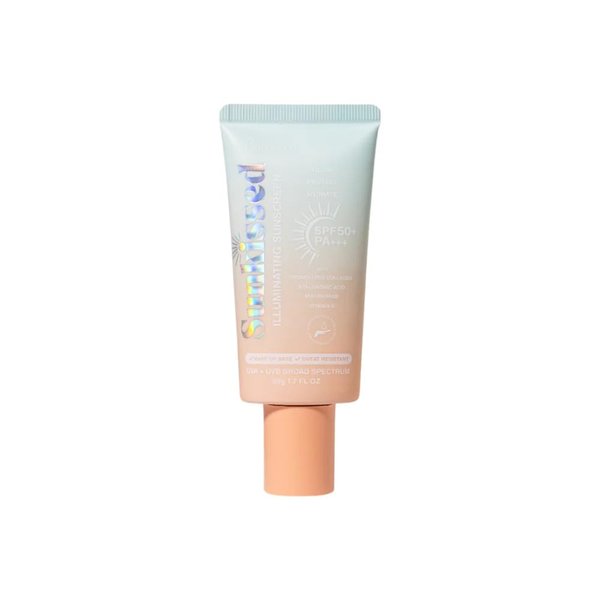 BAREFACED Sunkissed Illuminating Sunscreen 50g | SPF 50 Protection | Lightweight & Non-Greasy | Hydrating & Glow-Enhancing Formula | Broad Spectrum UV Defense | For All Skin Types