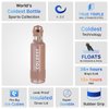 Coldest Water Bottle with Standard Mouth Straw Lid Metal Thermos Vacuum Insulated Stainless Steel l Reusable Leak Proof Cupholder Flask (21 oz, Rose Gold)