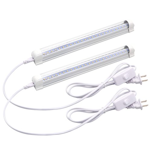 Probelie T8 LED Light Fixture 1ft 1080lm 9W Under Cabinet Lighting, 5000k Daylight White, Workbench and Utility Shop Lights, Corded Electric with Built-in ONOff Switch (Pack of 2)