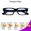 Rectangle Blue Light Blocking Glasses Anti Eyestrain UV Glare Reading Gaming Women Men Black Eagle