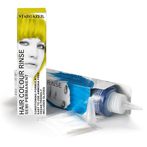 StarGazer Semi Permanent Hair Color - YELLOW - Amonia Free Hair Dye Includes Gloves