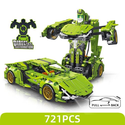 ODIPON Car Building Blocks Toys for Kids Adult 2 in 1 Transform into Robot Building Kit Pull Back Sports Race Cool Car Technical Model Set for Boys Girls Age 6+ (721 Pieces