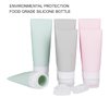 Portable Soft Silicone Travel bottles Set - 6 Pack Leakproof Silicone Travel Bottles,Cosmetic Toiletry Containers(Pink+Green+Grey)