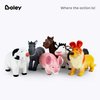 Boley Soft Farm Animal Toys - 6 Piece Small Farm Animal Figures for Kids Ages 3 and Up - Cute Soft Plastic Animal Figurines Set - Farm Animals for Toddlers