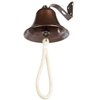 Hanging Dinner Bell Outdoor Bracket Mount Wall Indoor Rope Bell Ship/Boat/Nautical/Door/School/Reception/Home/Church Bell(Copper)