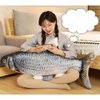 OUKEYI 31.5 inches / 80 cm Simulation Fish Plush Toy ，Soft Fish Cushion Pillow grass carp Plush Pillow Stuffed Toy Throw Pillow for Home Decoration Gift Kids Pillow Stuffed Animal Toy