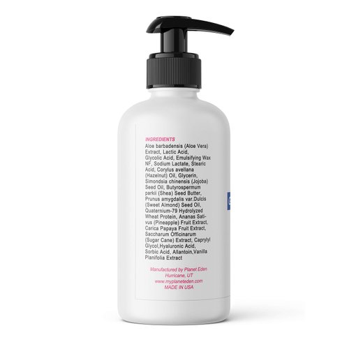 Planet Eden 20% Gly-Lactic Face and Body Skin Cream Lotion - 10% Glycolic and 10% lactic Acid for Exfoliation (8 oz)