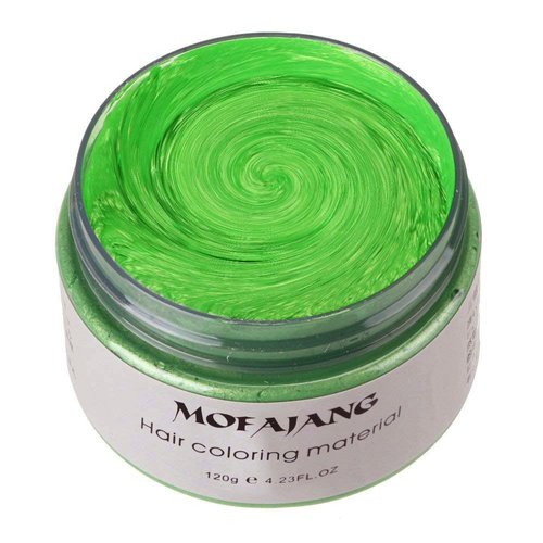 NYKKOLA Unisex Hair Wax Color Dye Styling Cream Mud, Natural Hairstyle Pomade, Washable Temporary,Party Cosplay (Green)
