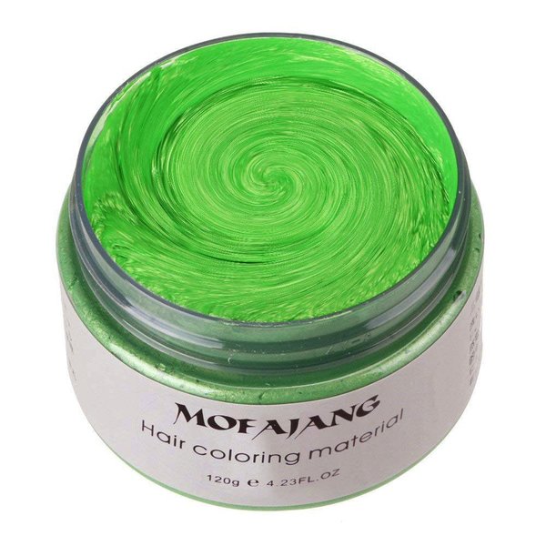 NYKKOLA Unisex Hair Wax Color Dye Styling Cream Mud, Natural Hairstyle Pomade, Washable Temporary,Party Cosplay (Green)